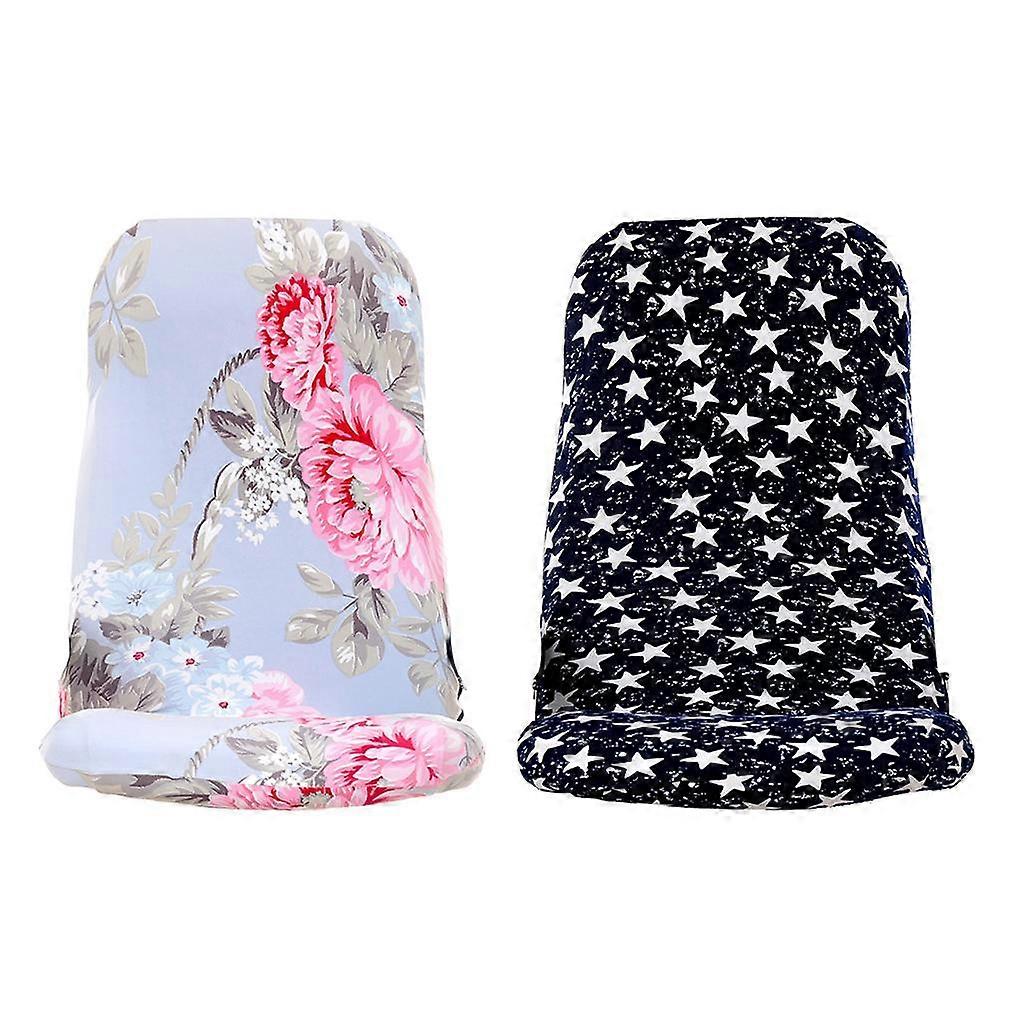 2pcs Floral Pattern Stretchable Office Computer Chair Covers Slipcover