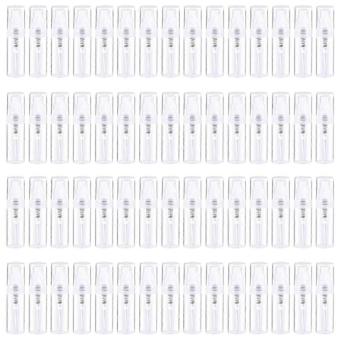 60Pcs Mini Spray Bottle 2Ml,Refillable Plactic Spray Bottle,Perfume Mouthwash Atomizer for Cleaning