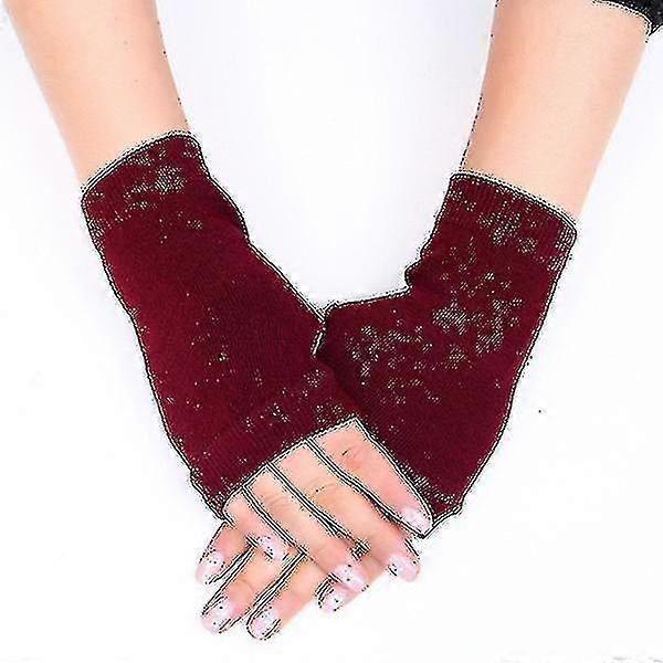 1 pár ženy kašmír bez prstů teplé zimní rukavice ruční zápěstí teplejší rukavice elastické rukavice