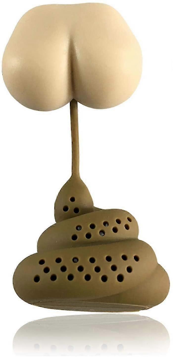 Tea Filter For Cup, Poo Turd Shape Silicone Tea Strainer Filter Infuser Prank