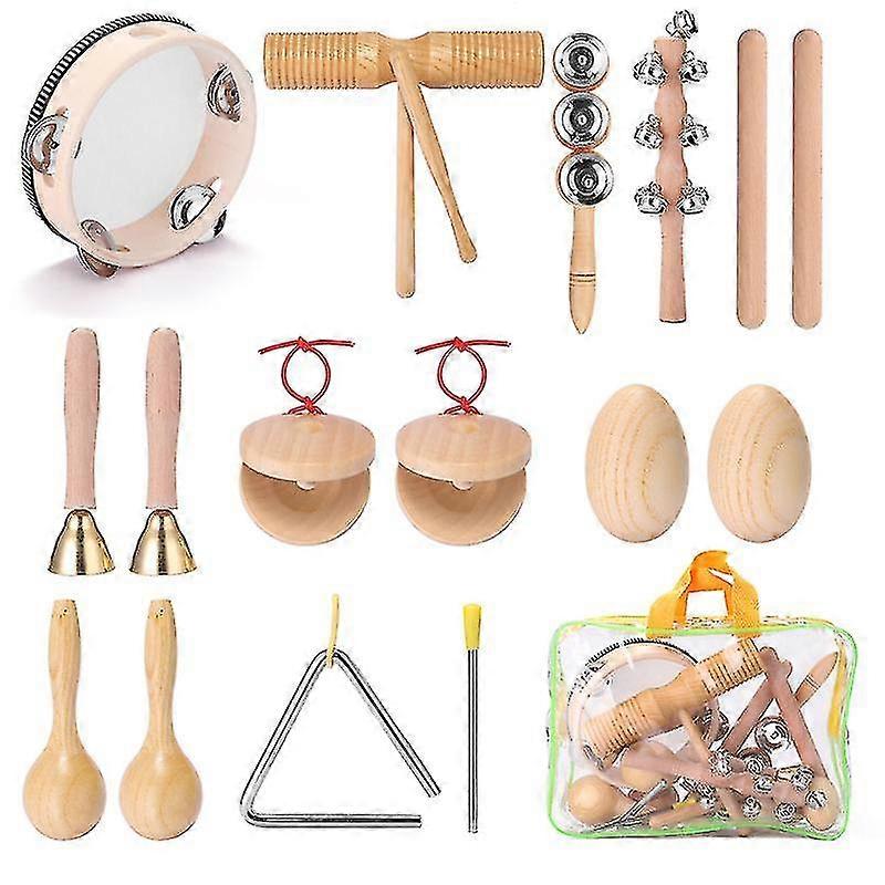 Children Hand Percussion Instruments Kit Portable Kids Music Enlightenment Musical Instruments Set