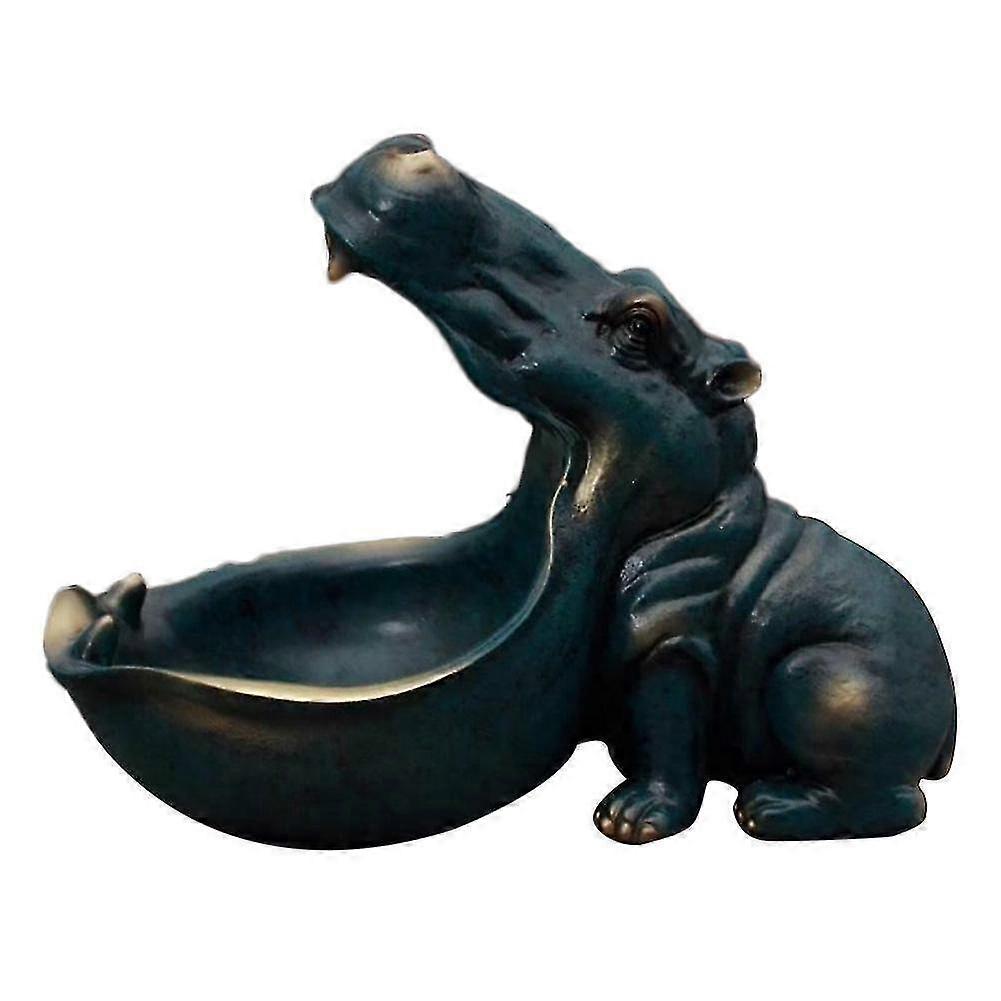 Hippopotamus Statue Home Resin - Charming Hippo Figurine for Unique Candy Display