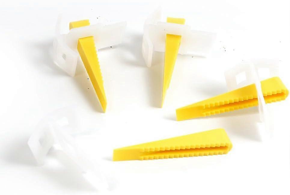 200 Tile Leveling System - 100 Clips + 100 Wedges Leveler Spacers Leveler Lippage Construction