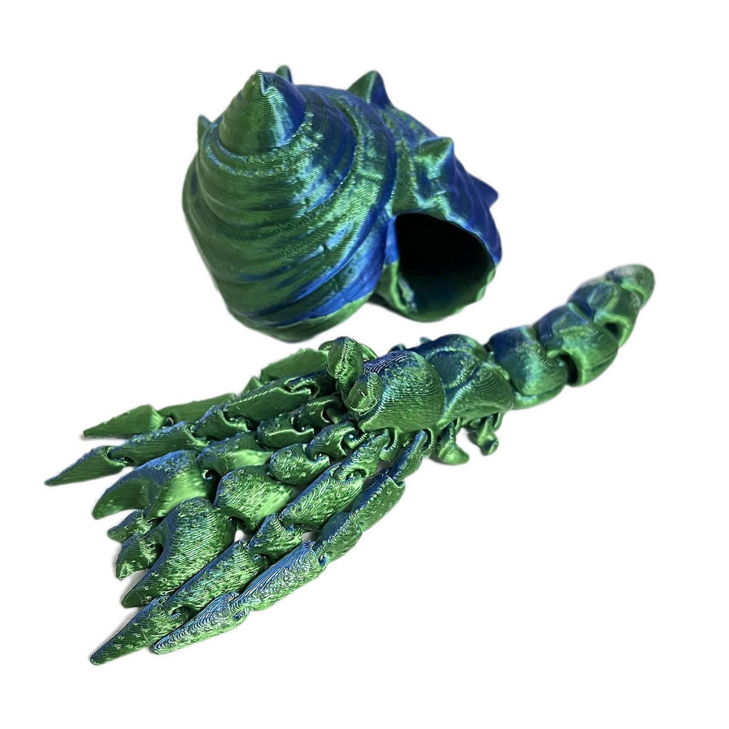 3D Printed Hermit Crab Action Figure Multi-jointed Movable Crab Model Articulated Animal Figurine