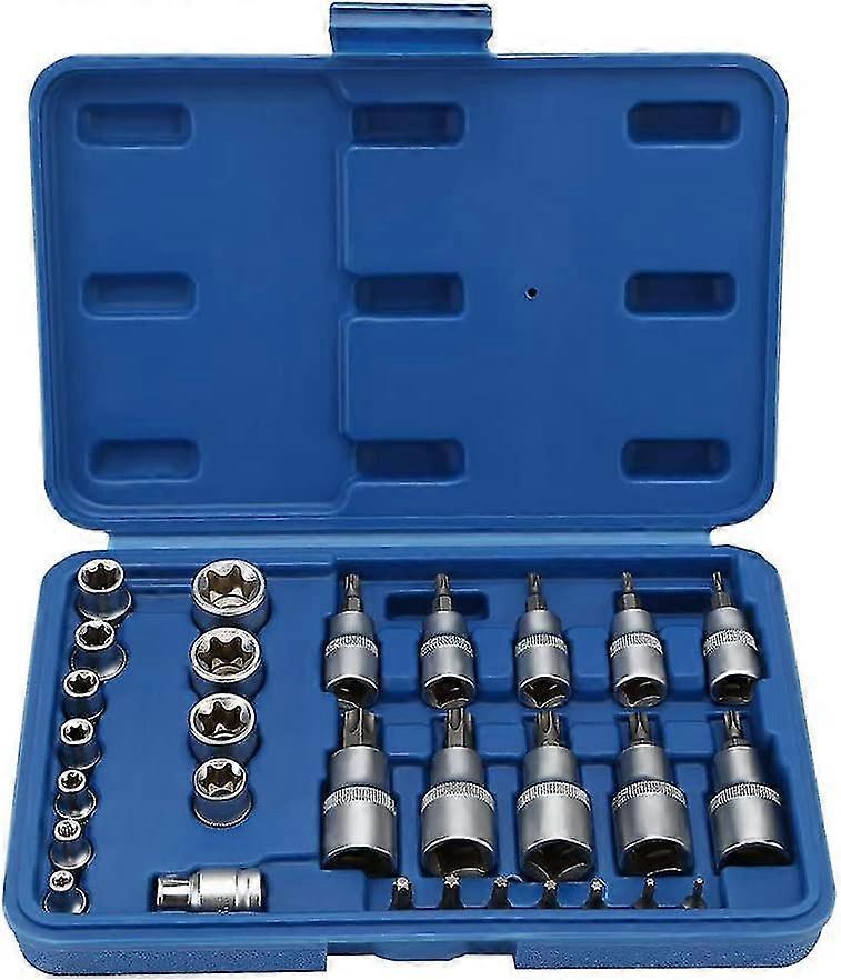 T8-t55 Female Male Torx Socket Set Bit With Box