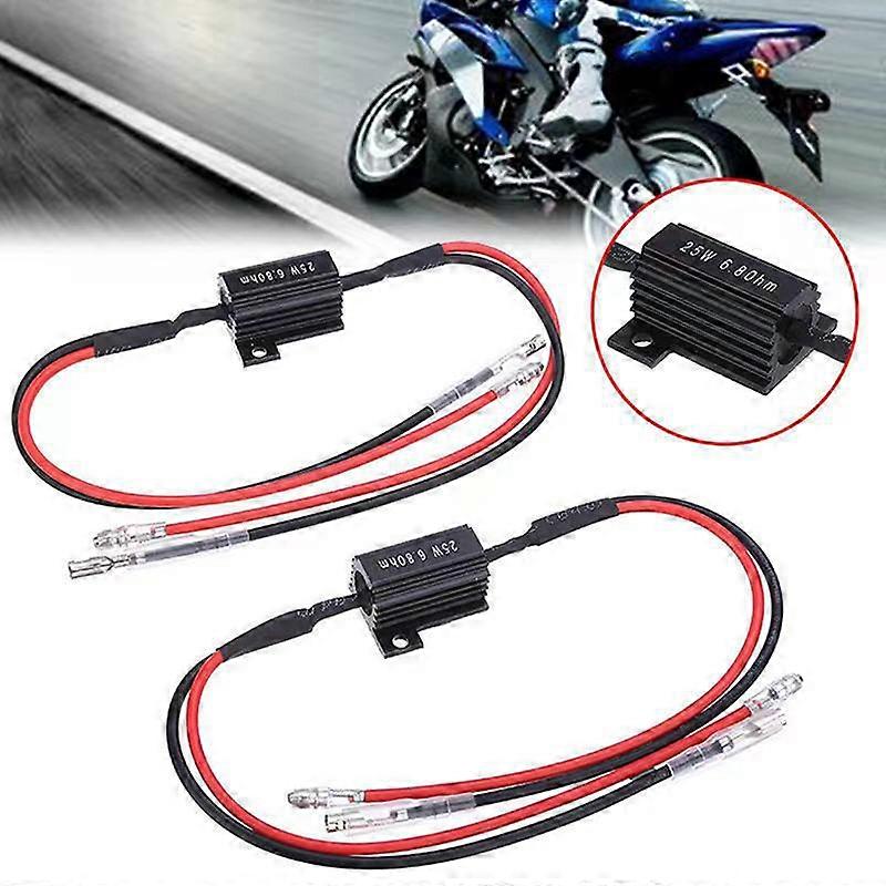 1pcs Moto Resistance Power Resistor Load Decoding Resistor for LED Mini Turn Signal Flash Light Repairing Parts 25W 6.8OhmD