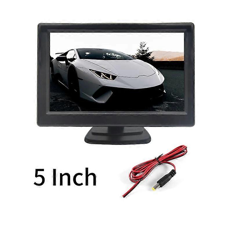 5 Inch Car Monitor TFT LCD HD Digital 16:9 800*480 Screen 2 Way Video Input Colorful For Reverse Rear View Camera DVD VCD