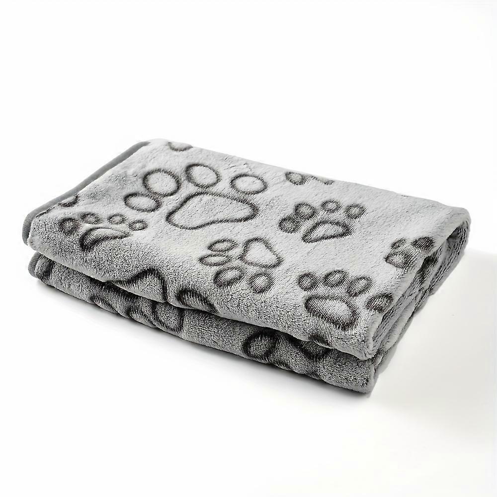 1pc Spring And Autumn Dog Blanket, Cute Paw Print Warm Soft Pet Sleeping Ma, Dog Throw Blanket, Small Dogs Puppies