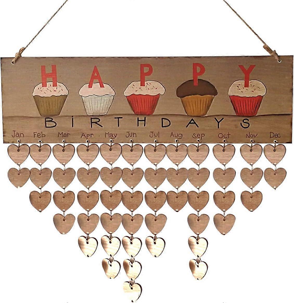 Ξύλινο ημερολόγιο πάρτι - κομψή διακόσμηση σπιτιού για κάθε περίσταση