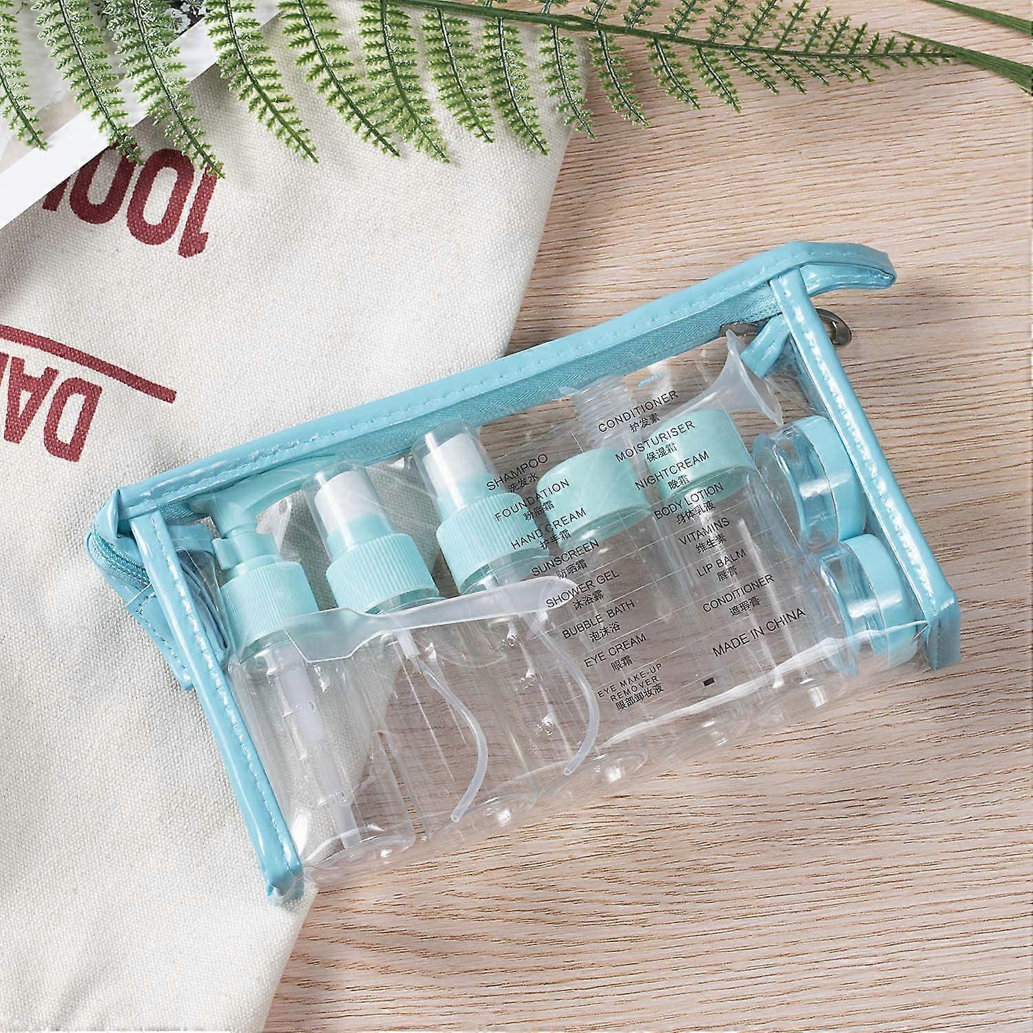 Flaconi Da Viaggio In Plastica Per Shampoo E Balsamo - Ricaricabili, A Prova Di Perdite, Con Tappo A Scatto, 2 Pezzi (Blu E Verde)