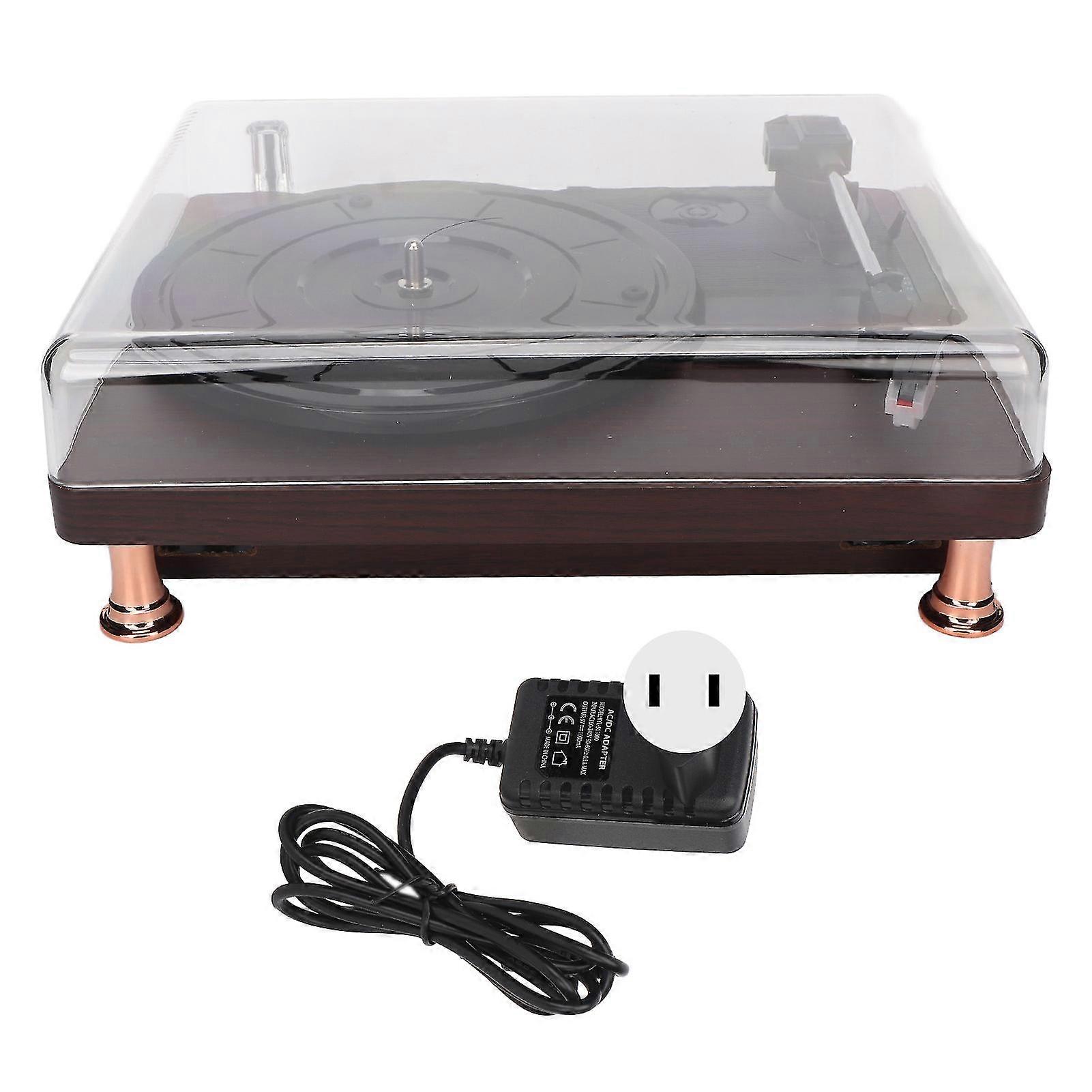 HiFi Bluetooth Turntable Player with Built-in Speakers - 3 Speeds - US Plug