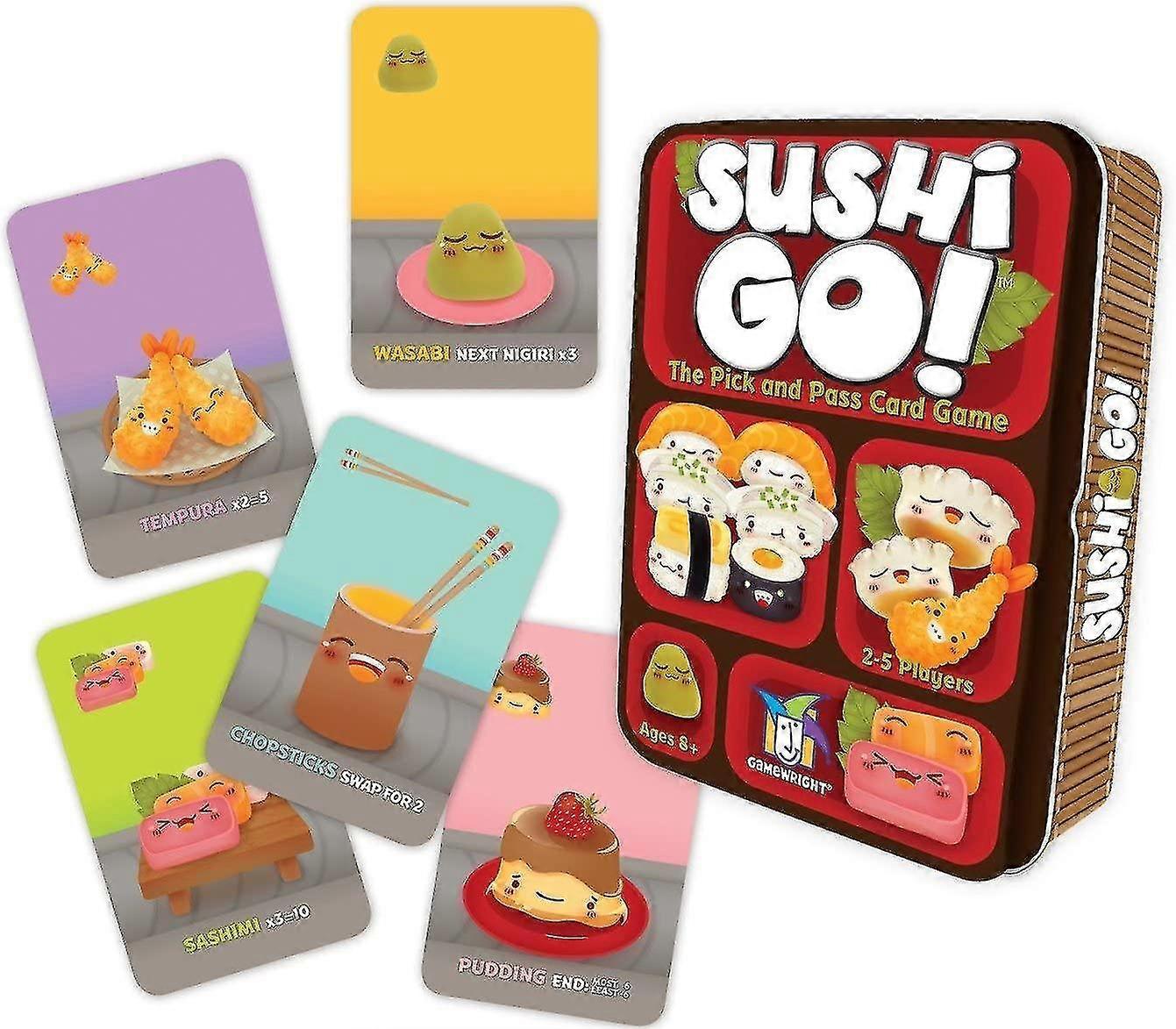 Gamewright | Sushi Go Game | Card Game | Ages 8+ | 2-5 Players | 15 Minutes Playing Time