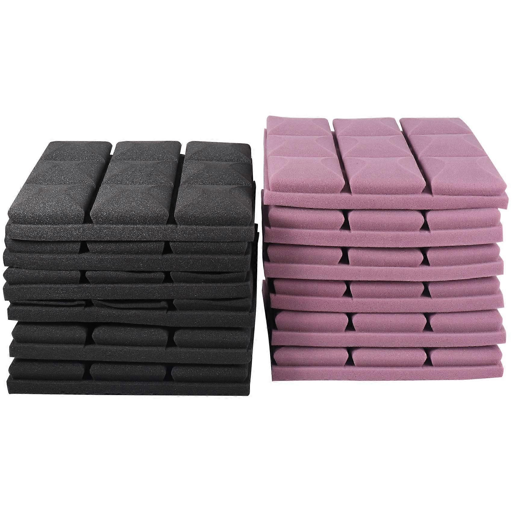 12Pcs Acoustic Soundproof Foam,Acoustic Panels Foam Tiles with High Density Cancelling Foam for Rec