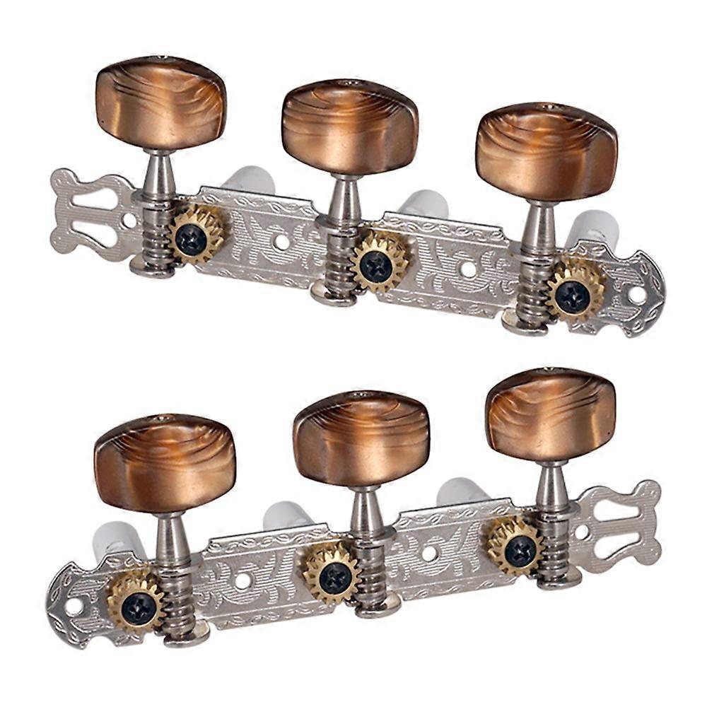 2Pcs 1:18 Classical Silver Tuning Machine Heads Pegs for Guitar Parts