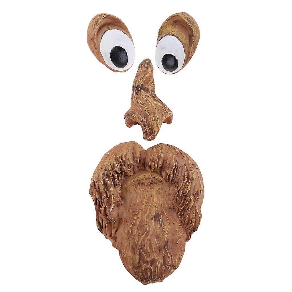 Amusing Resin Easter Tree Trunk Decoration Hanging Tree Old man Face Garden Decoration Wall Decor