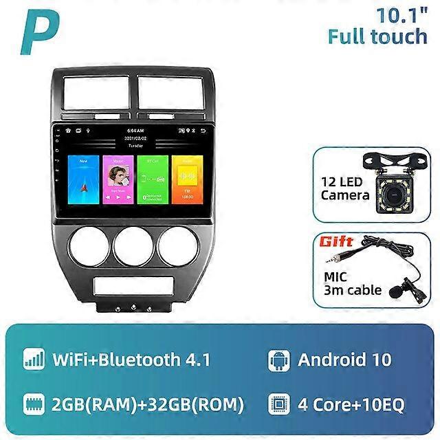 Jeep Compass MK Patriot 2006-2010 Radyo 2 Din Android Stereo Ekran GPS Autoradio Kafa Ünitesi için Carplay Araba Multimedya Oynatıcı