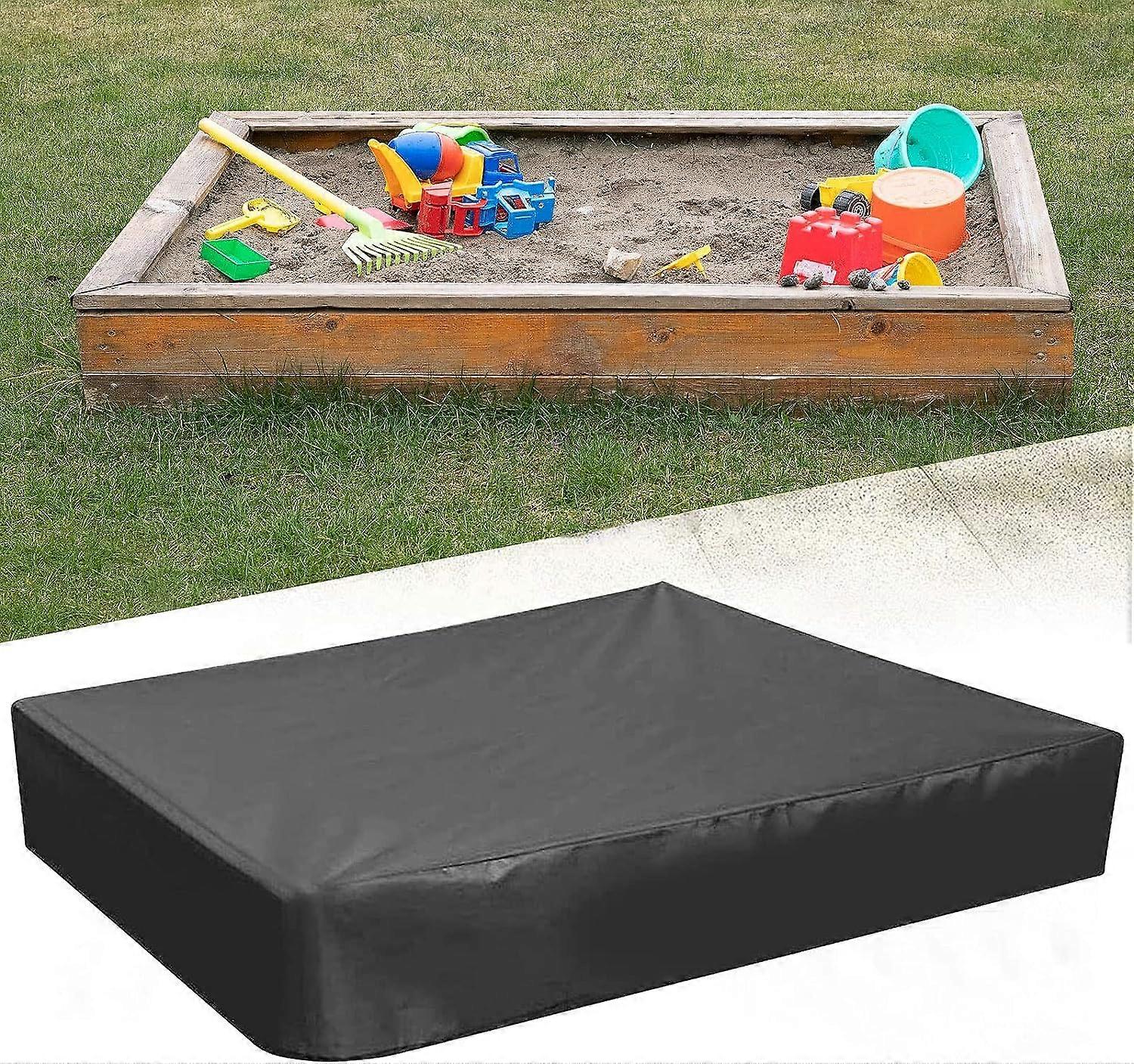 Waterproof Sandbox Cover 120 x 120 x 20 cm, Waterproof Sandbox Cover, Dust Cover with Drawstring, Sandbox Cover for Swimming Pool, Patio, Garden