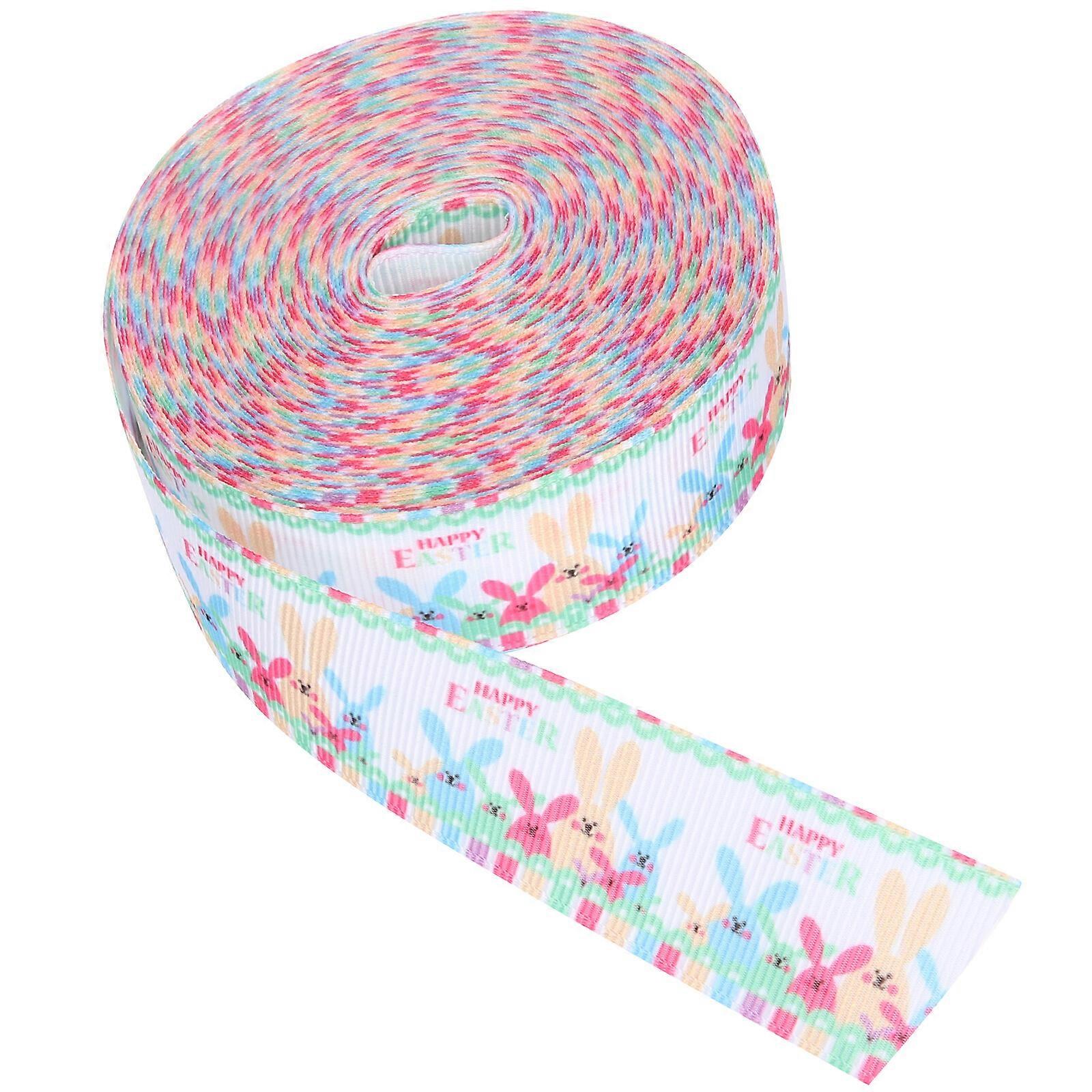 1 Roll of Easter DIY Ribbon Craft Ribbon Decorative Wrapping Ribbon Roll for Gift
