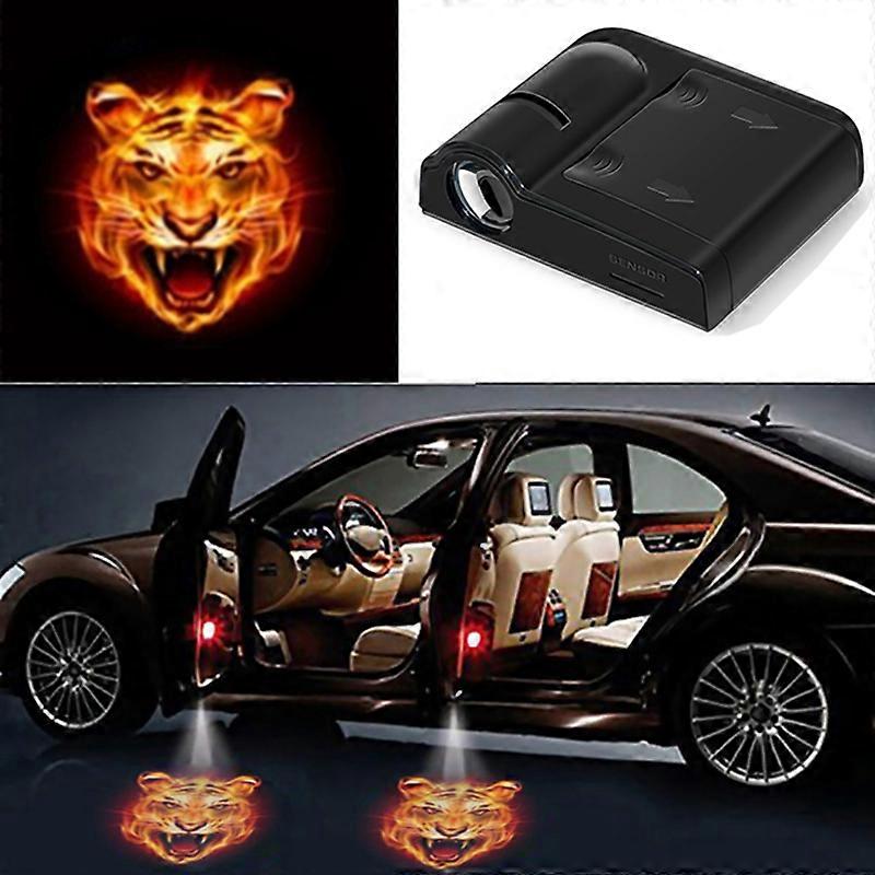 1pcs Car Door Logo Light Welcome Lamp Laser Light Universal Wireless Projector Light Atmosphere Car LED Ambient Decoration Light