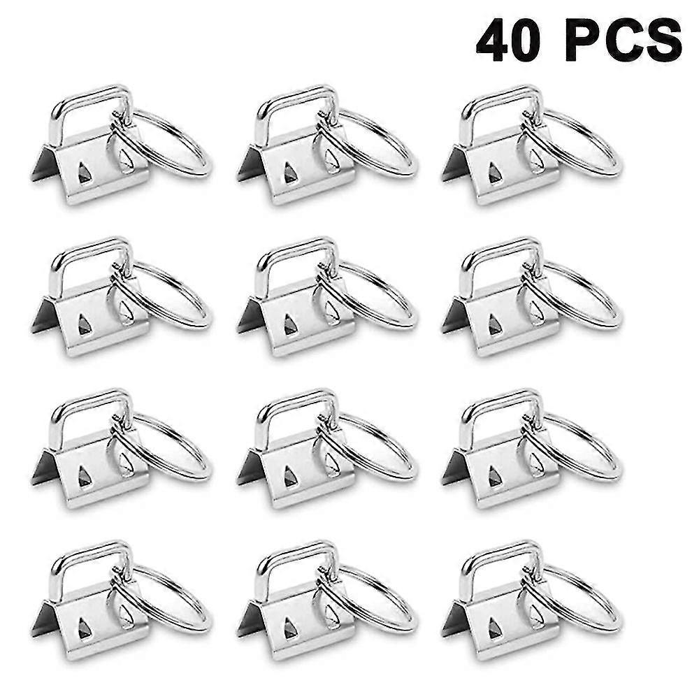 40-pack Key Fob Hardware With Key Ring, Keychain Wristlet Clip 26mm