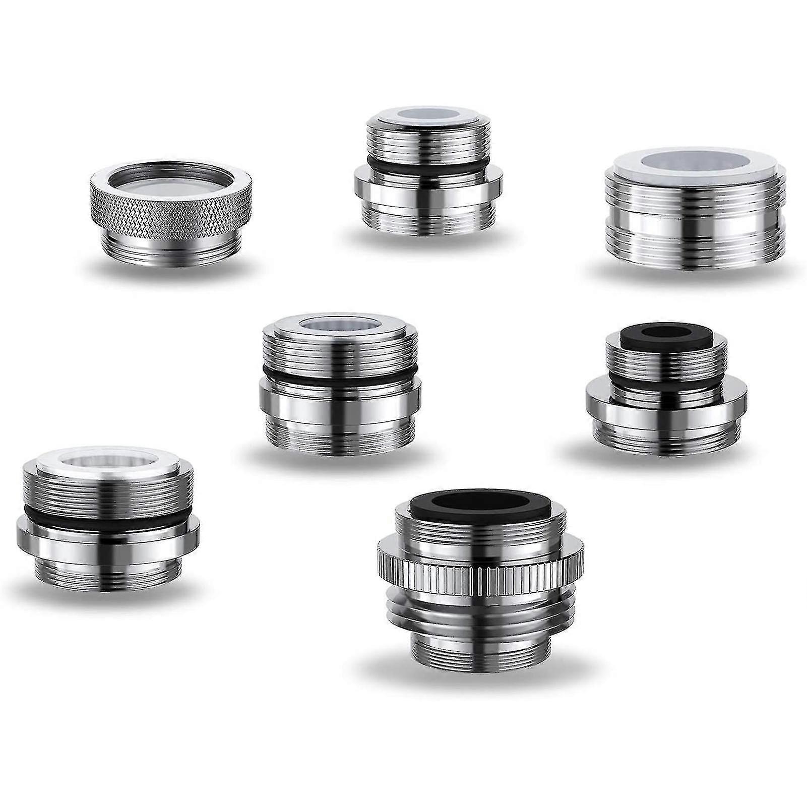 7Pcs Multiple Size Tap Hose Adapters Solid Brass Fit Removable Sink Aerators