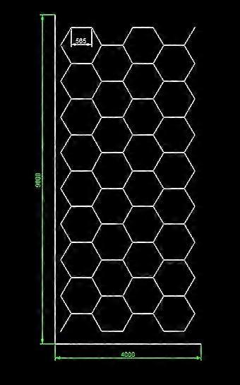 Éclairage LED de garage hexagrid 4 * 9M personnalisé La solution d’éclairage parfaite