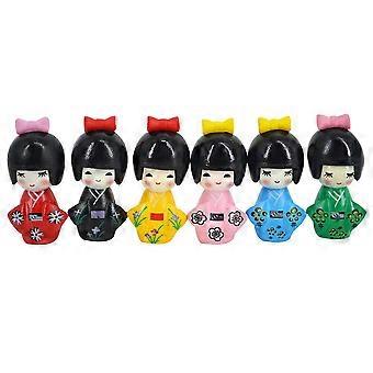 6pcs adorável kimono boneca doméstica quimono estilo boneca artesanato doméstico