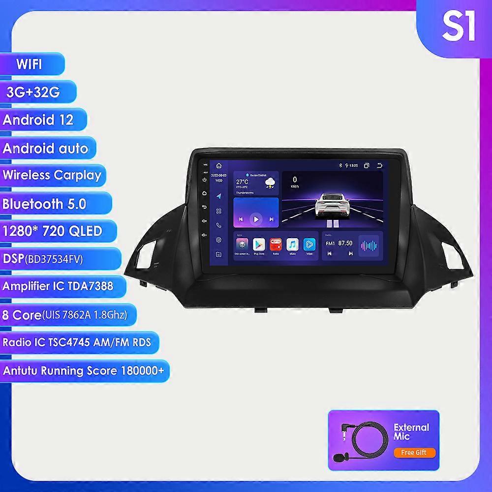 Lettore multimediale per auto Android per Ford Kuga 2 Escape 3 2012 - 2019 Auto Auto Radio Audio Video Stereo GPS WiFi Carplay