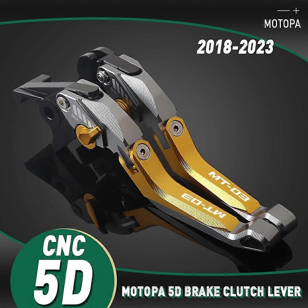 适用于 YAMAHA MT03 MT 03 2018-2023 的 MOTOPA CNC 5D 制动离合器杆可调离合器制动杆 YAMAHA MT03