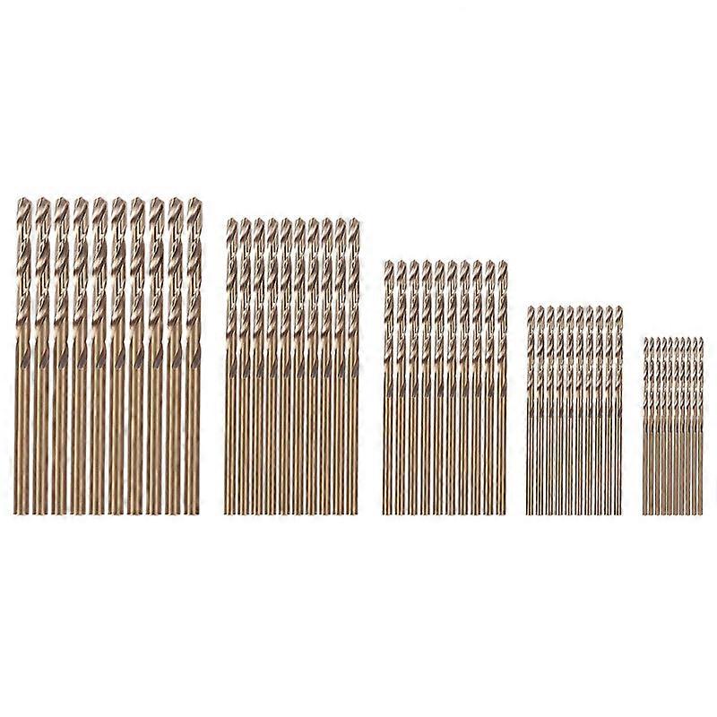 jkw 50PCS Drillforce Tools M35 Set de burghie de cobalt, set de găuri HSS-CO 1-3MM, pentru găurire pe oțel călit, fontă și oțel inoxidabil