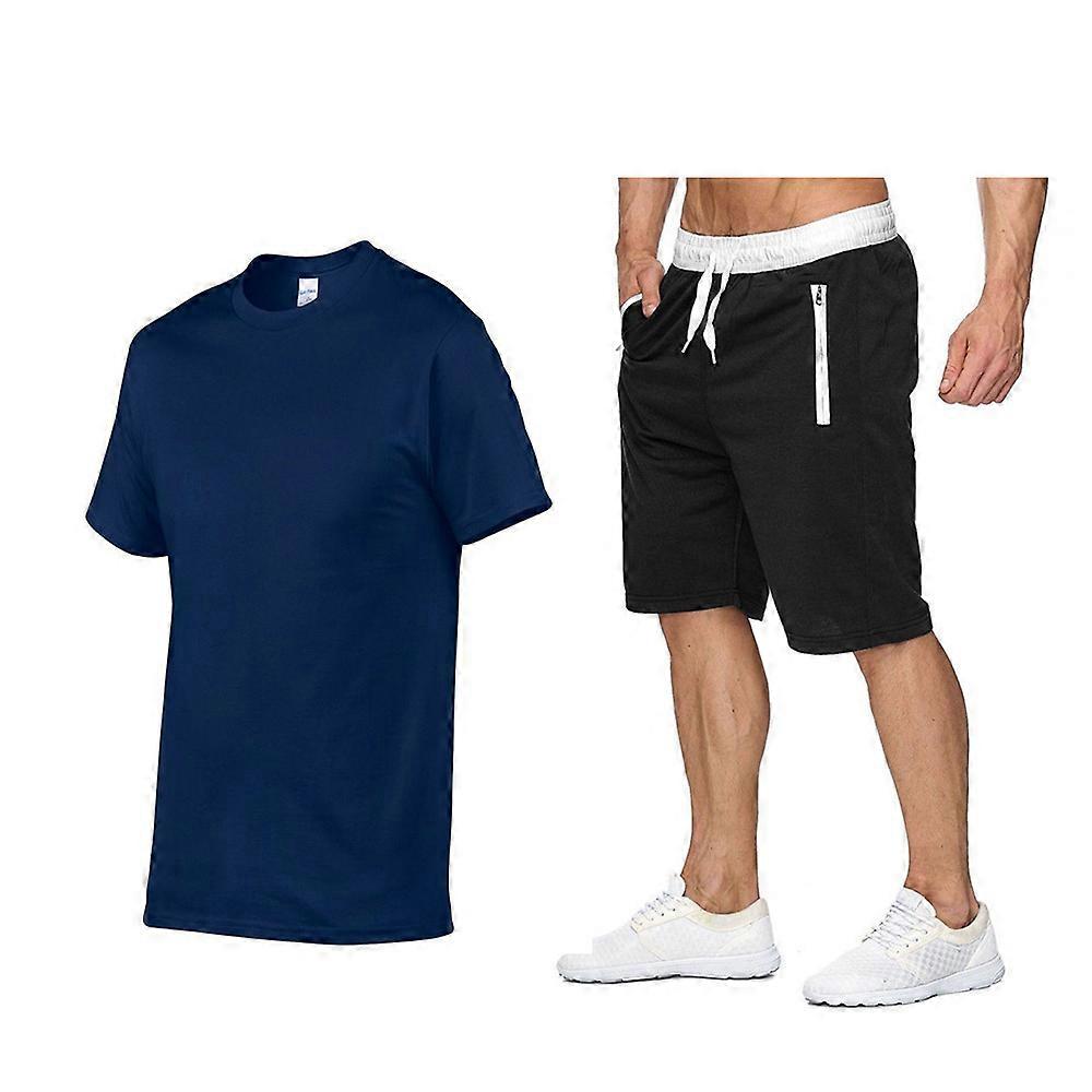 Mens Short Sets 2 Piece Outfits Summer Tracksuits Casual Set