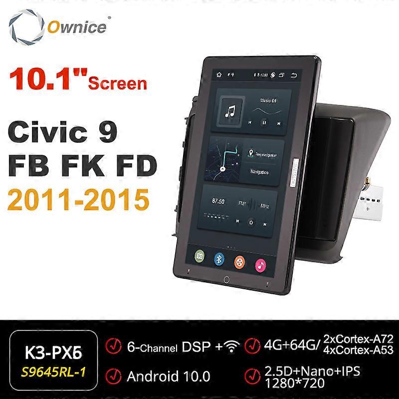 Tesla stile PX6 Android 10 lettore DVD per auto 1920 * 1080 radio stereo GPS di navigazione girevole per Honda Civic 9 FB FK FD 2011-2015