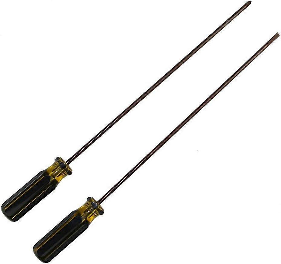 300mm Extra Long Phillips Head and Flat Blade Screwdriver Slotted and Phillips Screwdriver 2 Pack