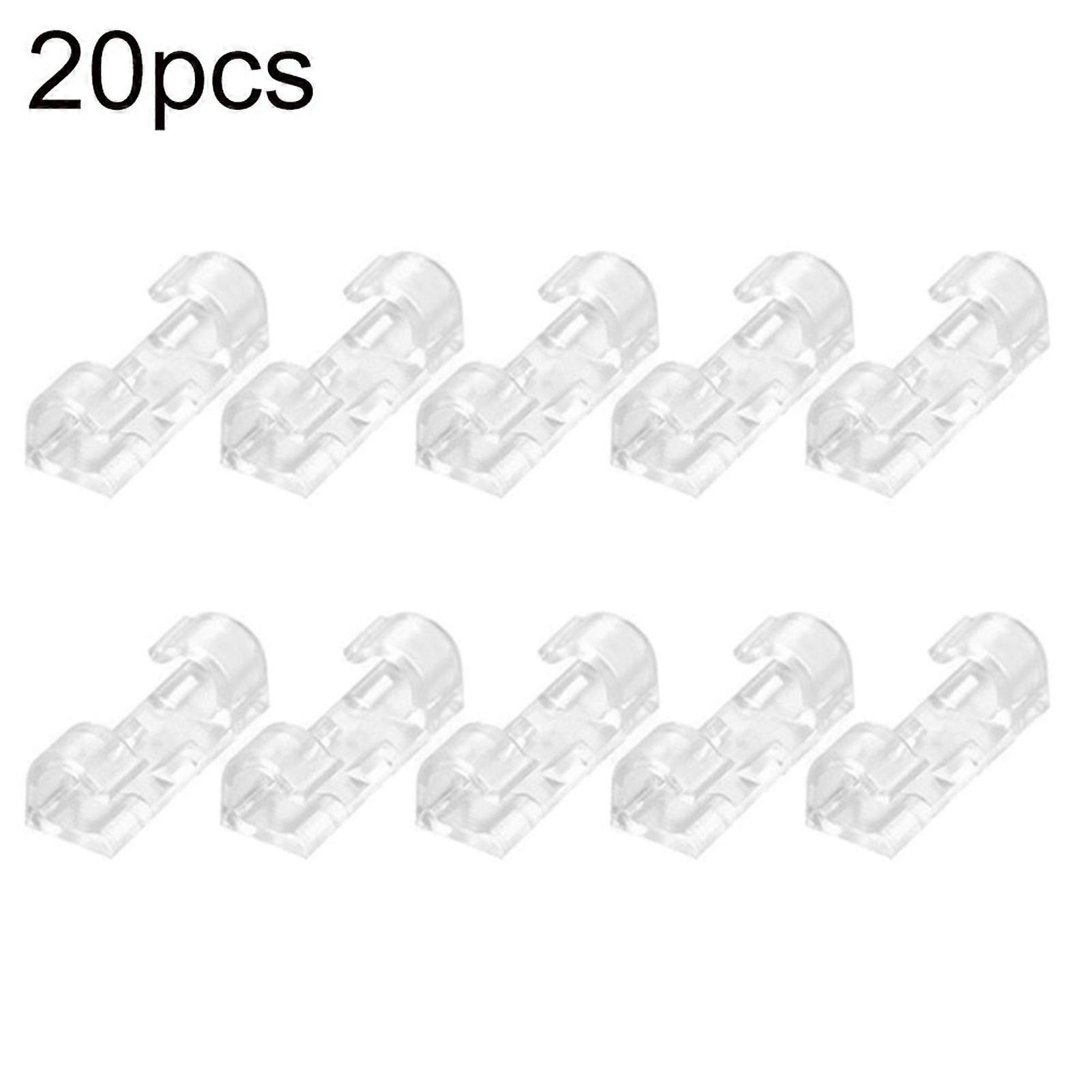 20 Stück Kabelmanager ungiftig Einfach zu installierende ABS-Clips Bürokabelmanager für Büro