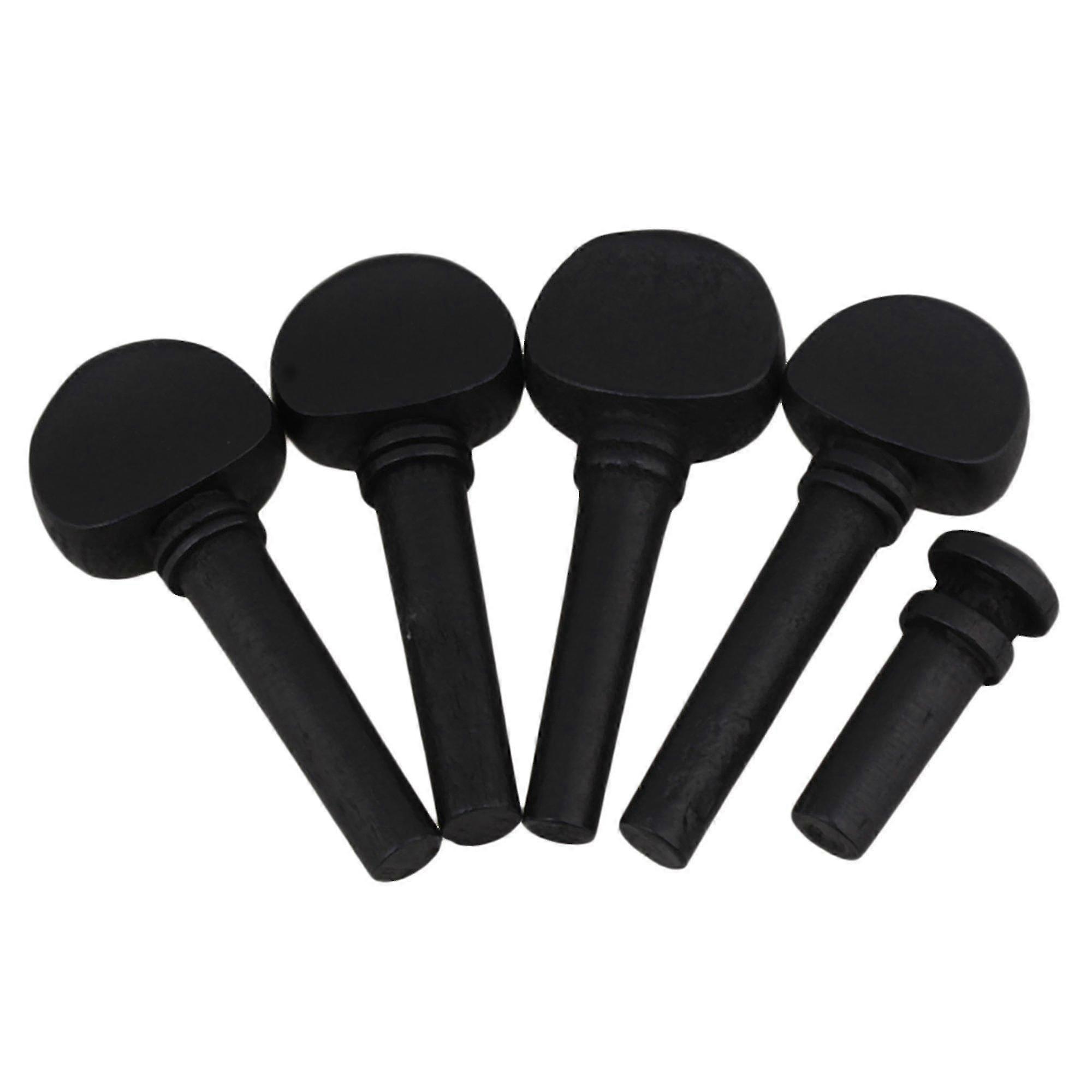 Black Wood Stained Black 1/2 Violin Tuning Pegs With Tail End High Quality