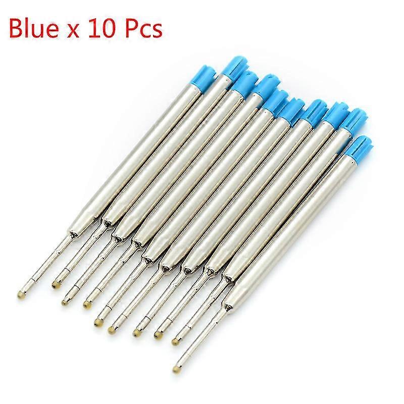 10 Pcs Blue Ink Parker Style Standard 1.0mm Ballpoint Pen Refills Nib Medium