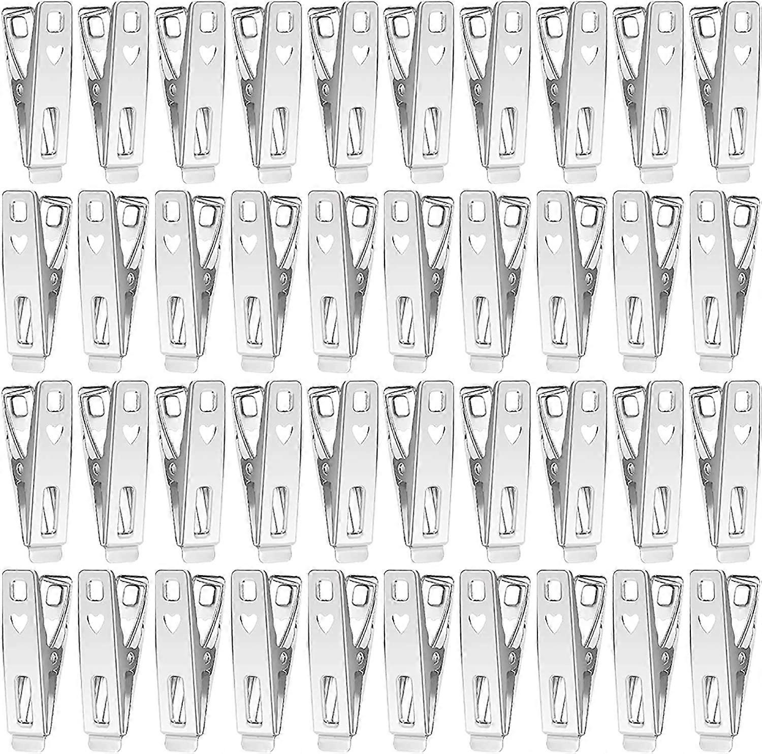 40 Μανταλάκια από ανοξείδωτο χάλυβα Μεταλλικά κλιπ ρούχων Αντιανεμικά Ρούχα χωρίς σκουριά