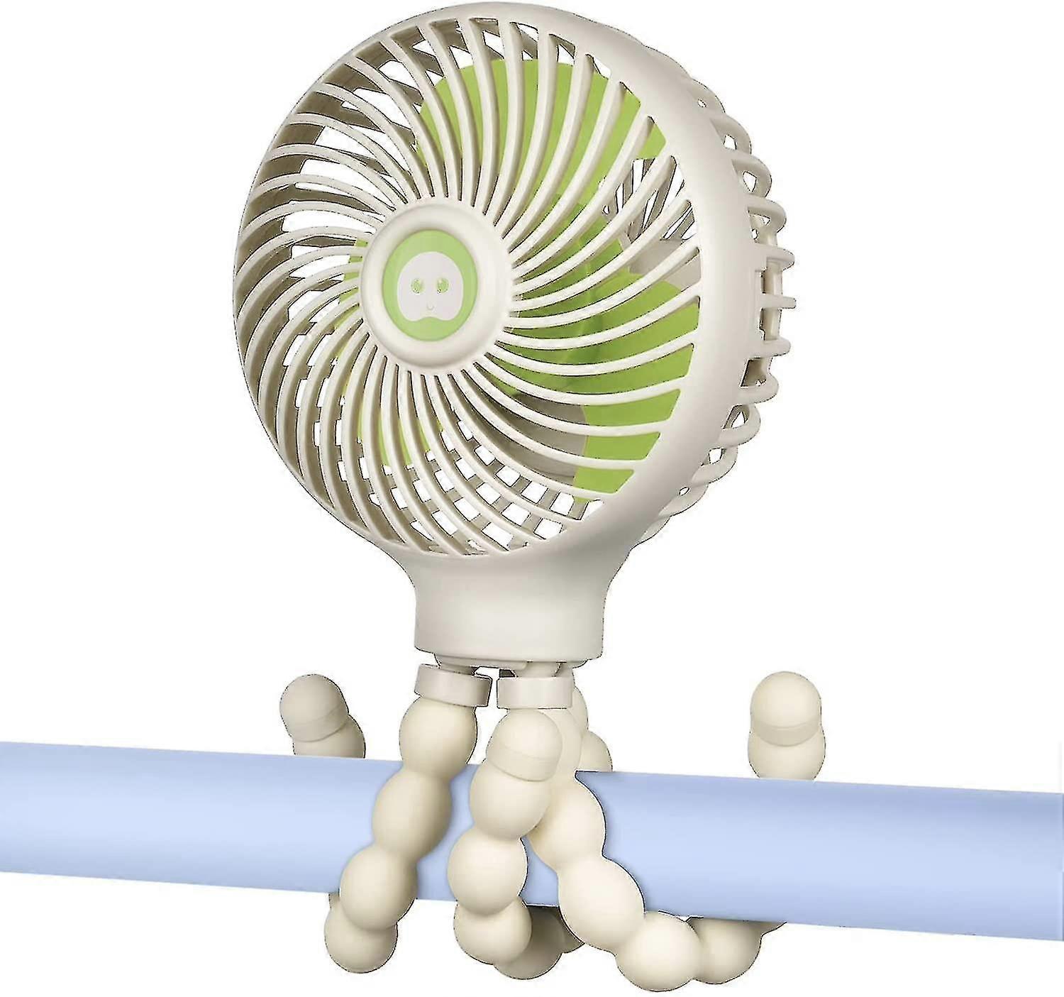 Mini Handheld Baby Stroller Fan Rechargeable Octopus Cooling Stand