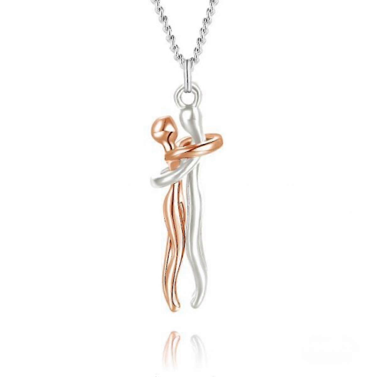 Couple Hugging Pendentif Collier Love Style Collier Charme