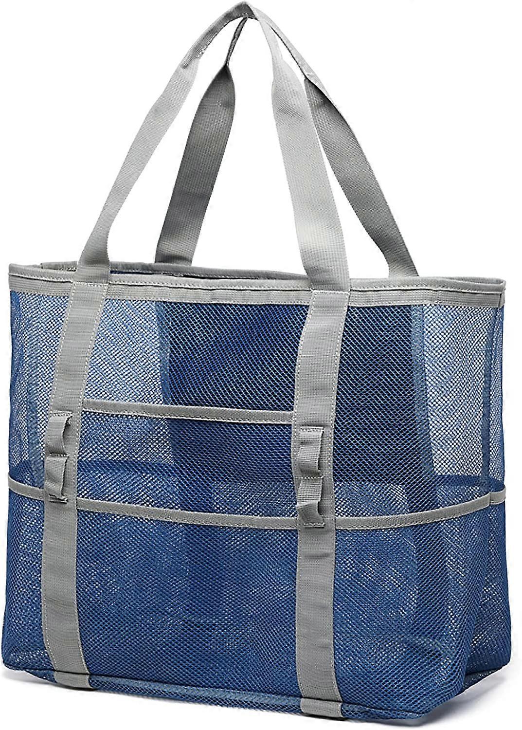 حقيبة الشاطئ، F-لون شبكة بيتش حقيبة حمل الشاطئ المتضخم 9 جيوب بيتش لعبة حقيبة