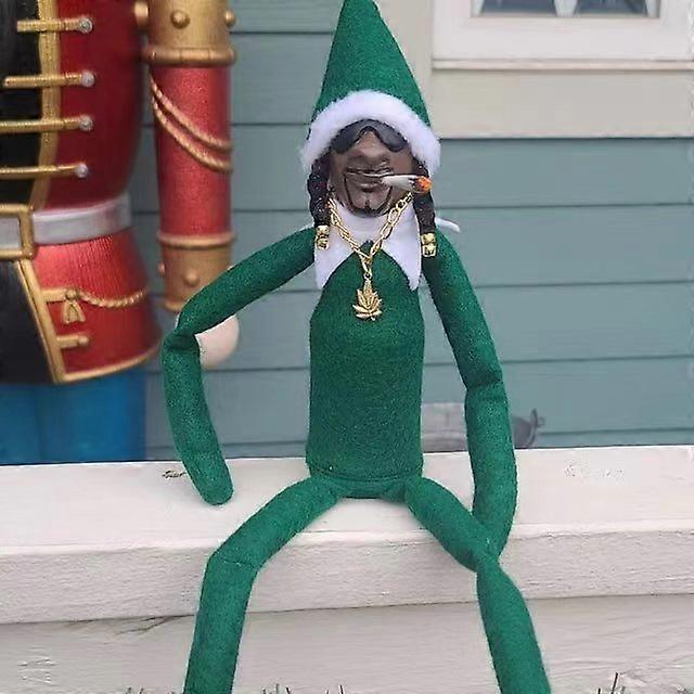 26cm Snoop On A Stoop Noel Elf Bebek Süsü Ev Noel Tatil Dekorasyonu
