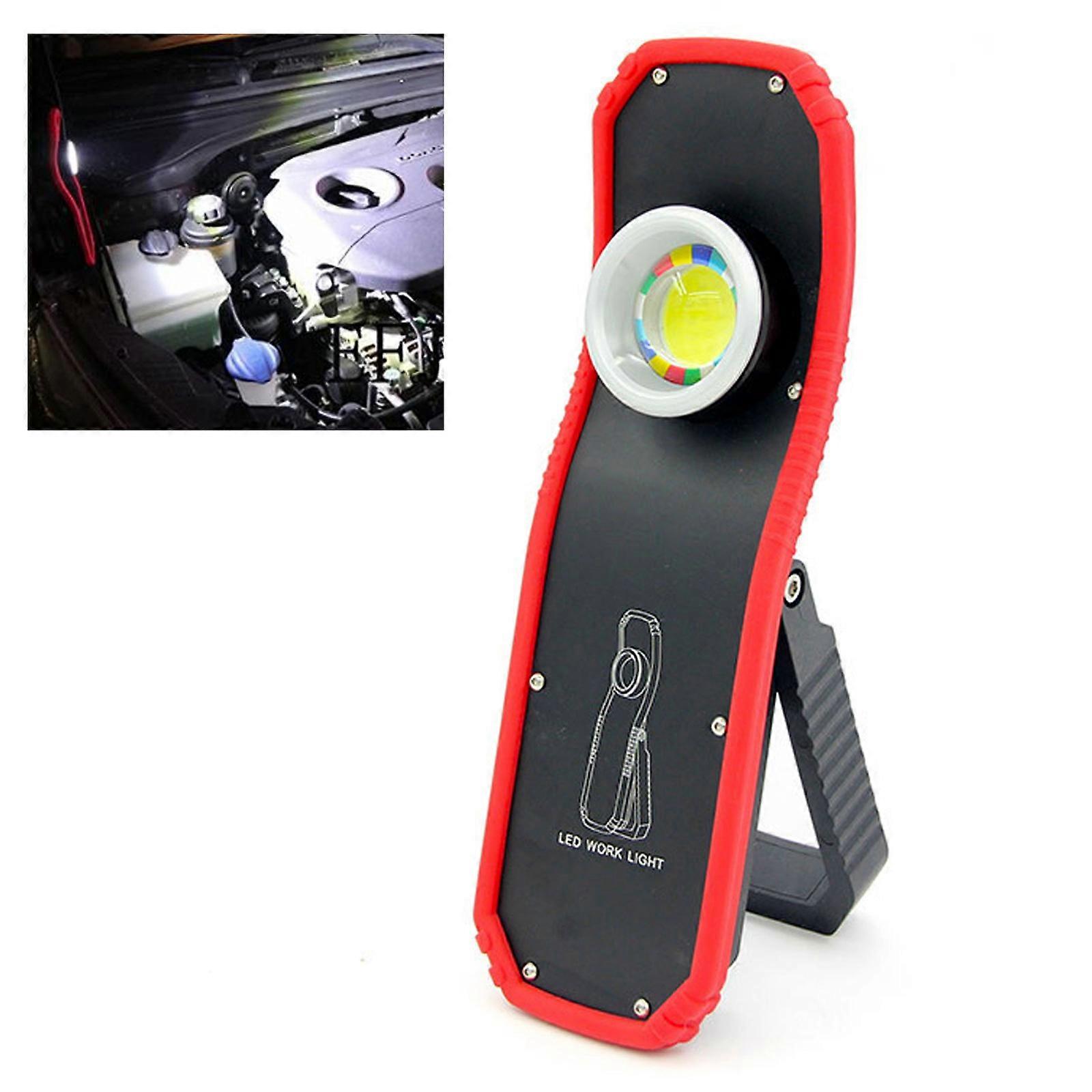 New Portable Flashlight Torch USB Rechargeable LED Work Light Magnetic COB Lantern Hanging Outdoor Camping Hook Lamp Power Light