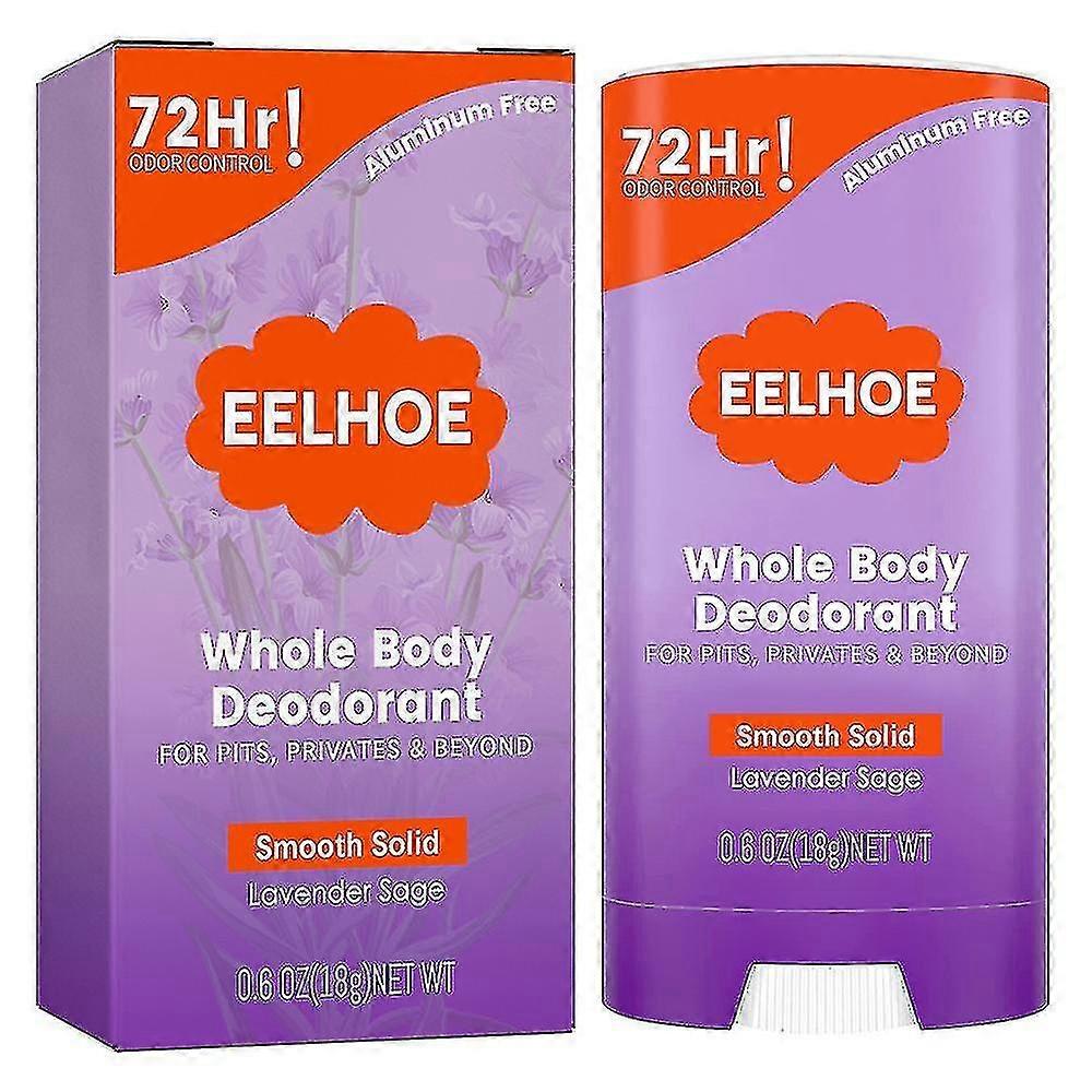 18g Whole Body Deodorant Smooth Solid Stick for kvinner, 72 timers langvarig luktkontroll Deodorant Balm