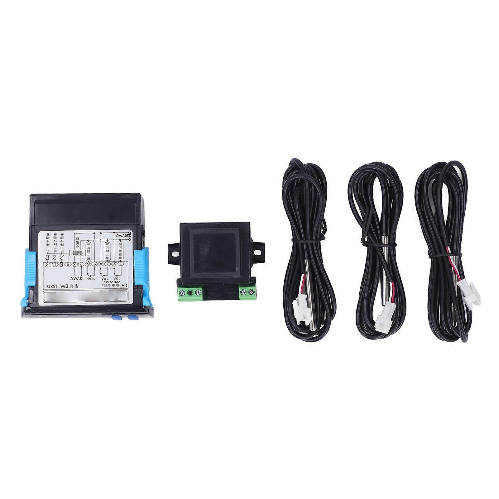 Temperature Controller Kit 3 Way Output Heating Relay Thermostat for Printer Photo Machine AC220V
