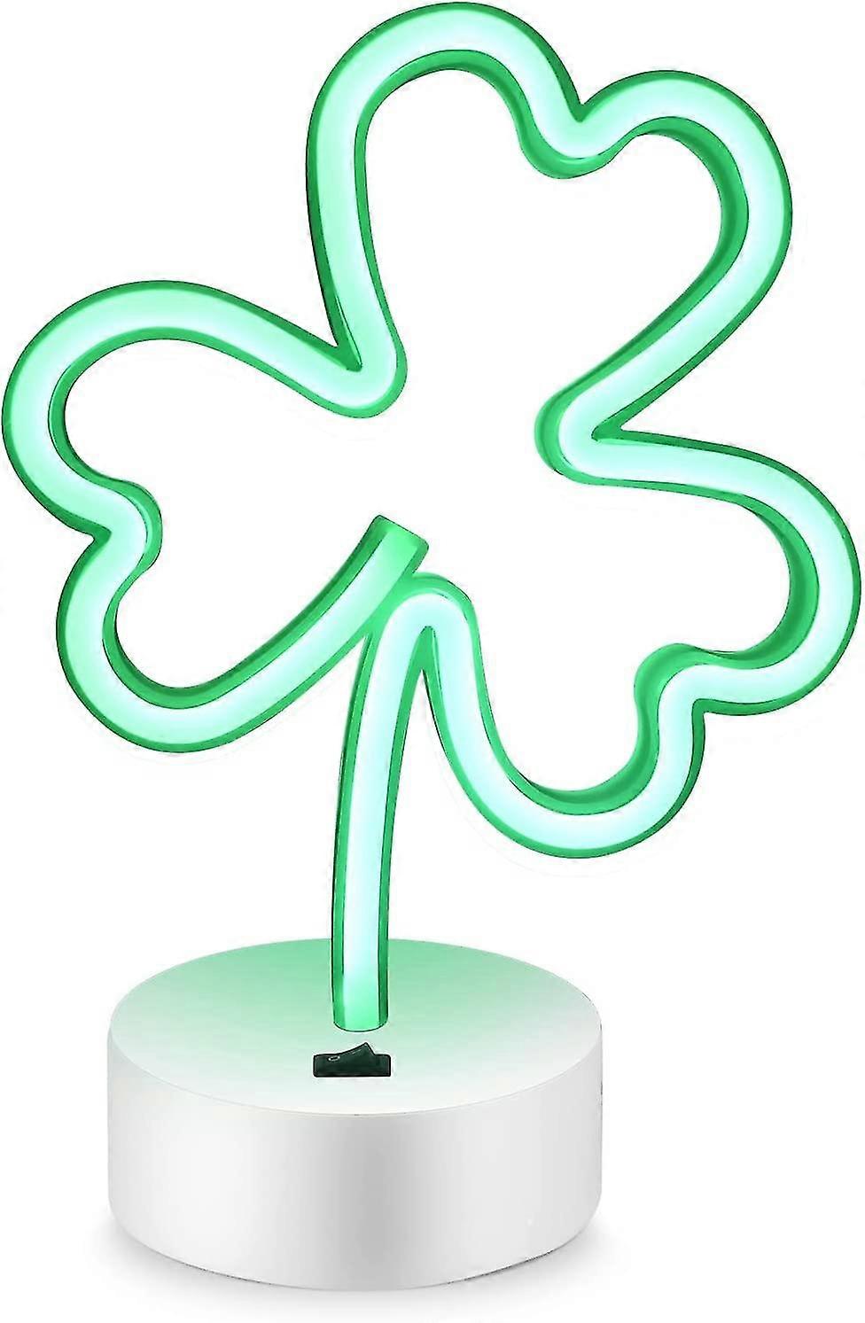 شامروك ضوء النيون البرسيم النيون تسجيل عيد القديس باتريك قاد ضوء النيون سانت باتريك يوم الديكور لغرفة نوم الطاولة USB / البطارية تعمل بالطاقة ليلة