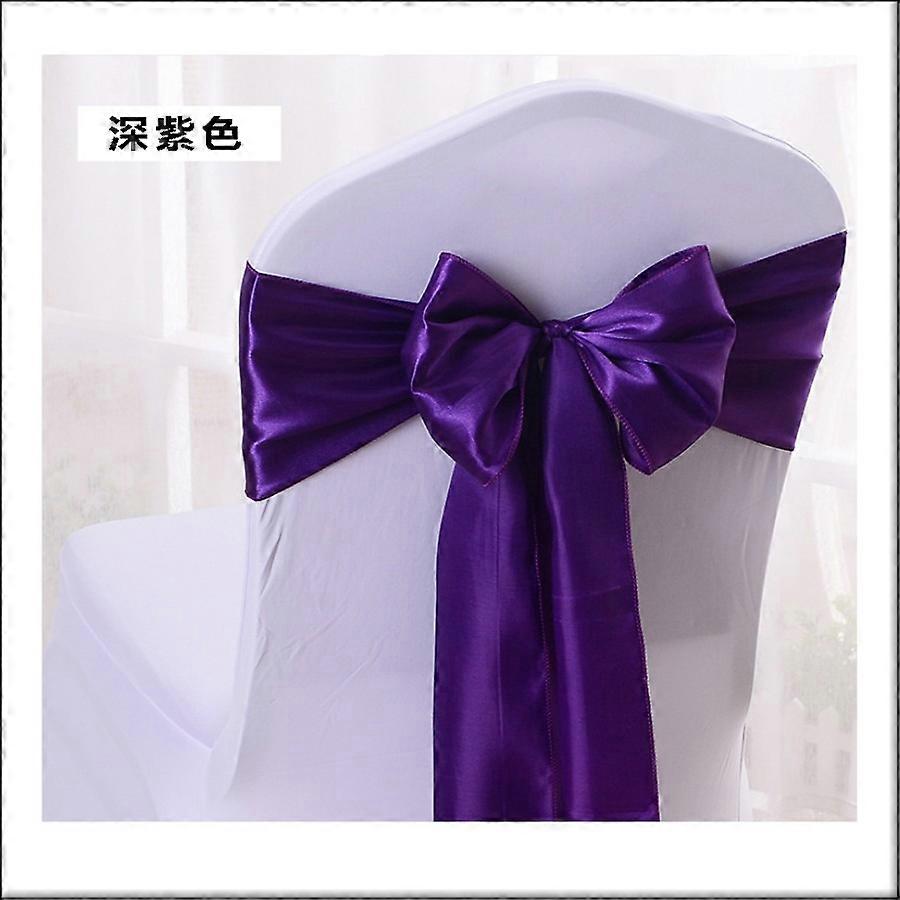 Satin Sashes Chair Cover Bows Sash Tie Ribbon Wedding Party