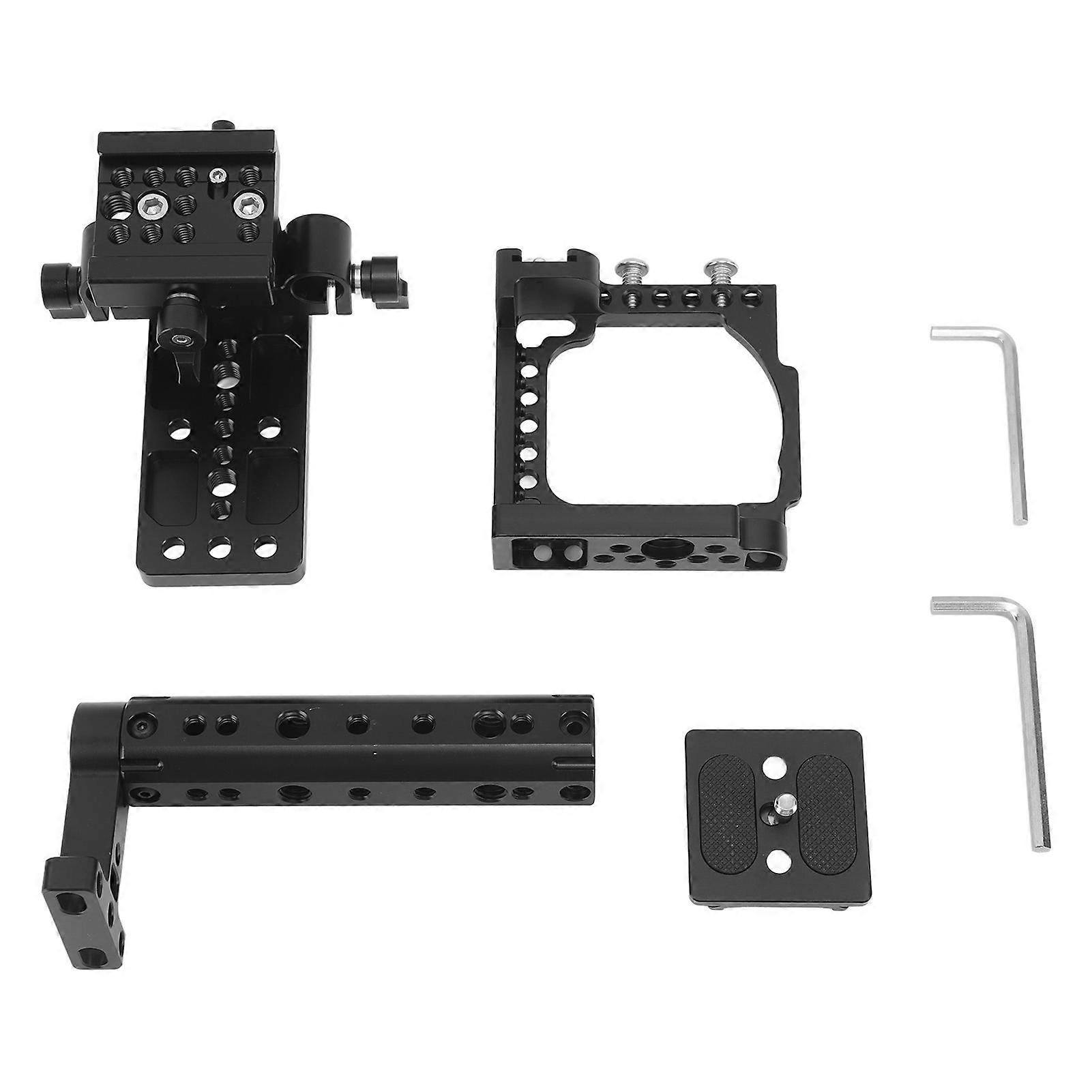 Aluminum Alloy Camera Cage with Handle Quick Mount Plate QR Bottom Plate for A6000 A6300 A6400 A6500 A6600