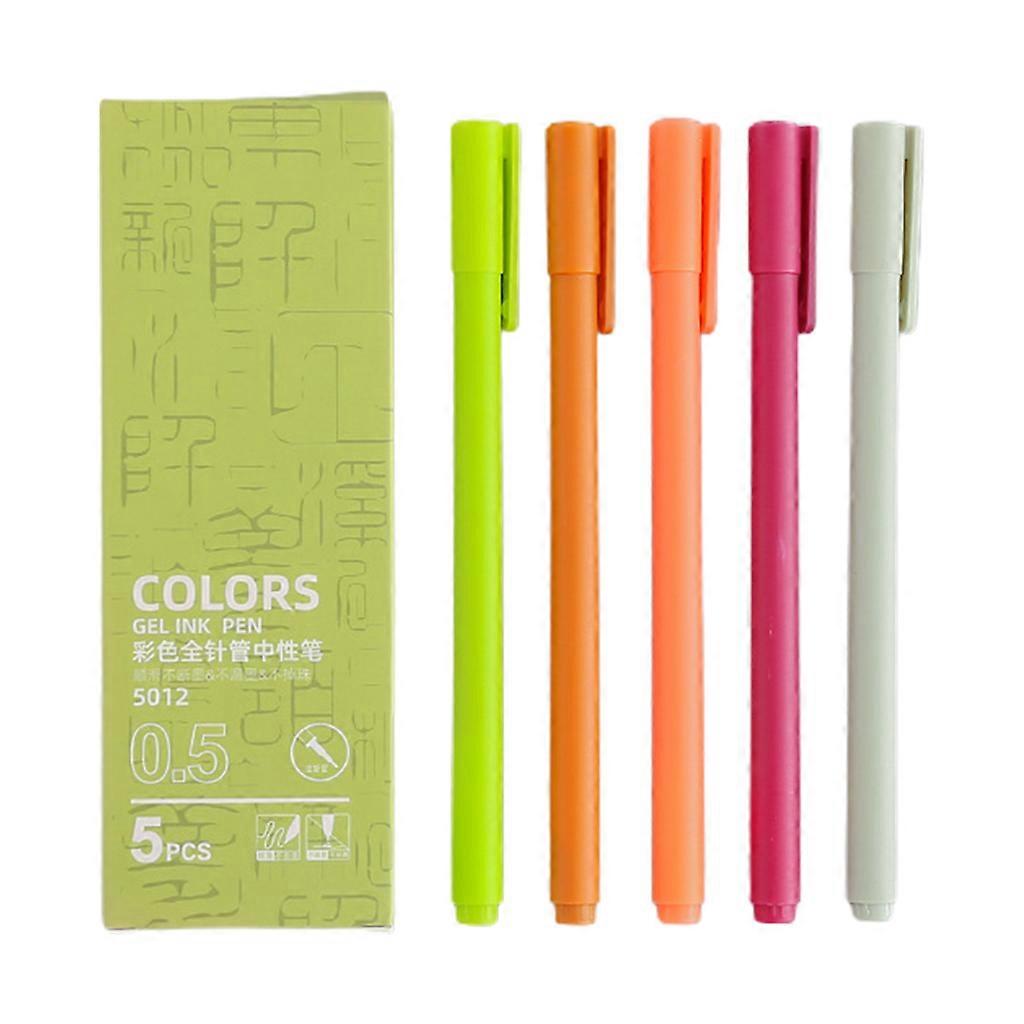 5 قطع يتوهم لطيفة جل الملونة مجموعات جل القلم قابلة لإعادة الملء 0.5 ملليمتر غرامة نقطة