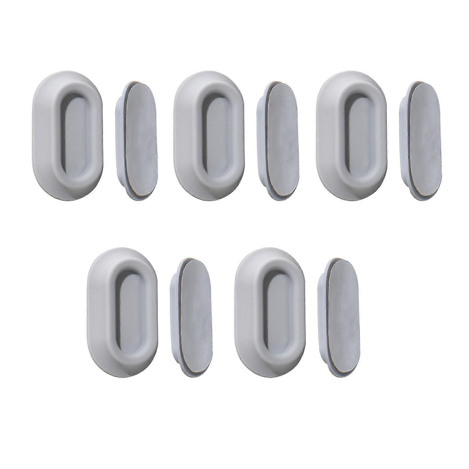 5Pcs Magnetic Remote Control Holder Wall Mount Hole Free Easy to Install Self-Adhesive TV Remote Control Caddy Storage Holder