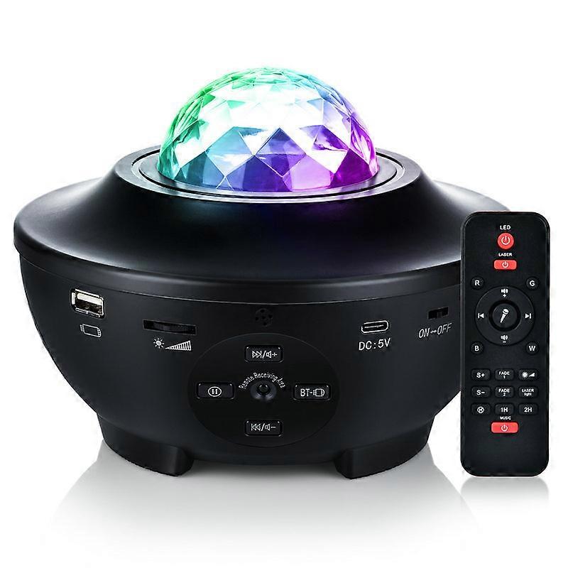Sternenhimmel Projektor, Dynamischer LED-Projektor Lichtprojektor Galaxy 10 Ribbon Bluetooth Music Player Fernbedienung Einstellbarer Timer Nachtlicht für Ba
